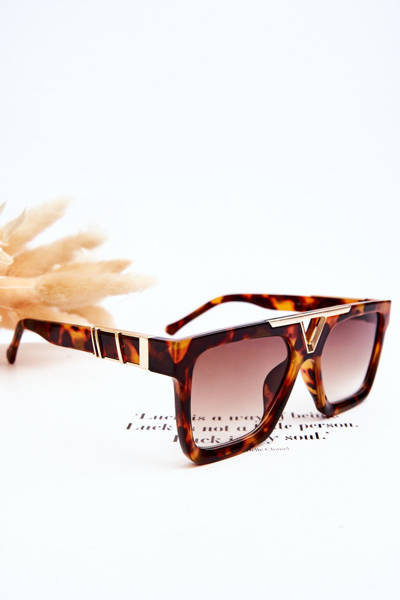 Жіночі сонцезахисні окуляри V130037 Leopard Brown