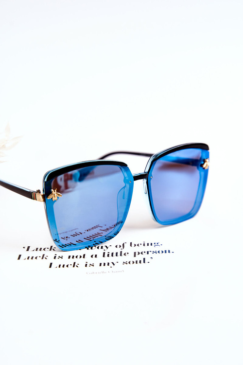 Жіночі сонцезахисні окуляри з декором SX0007 Black and Blue