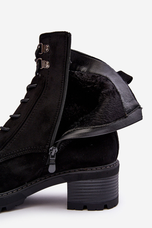 Чорні жіночі ботильйони на низьких підборах від Adinail