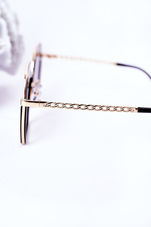 Геометричні сонцезахисні окуляри чорного кольору Ombre