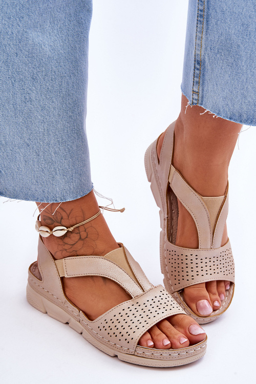 Жіночі шкіряні сліпони бежеві Lora