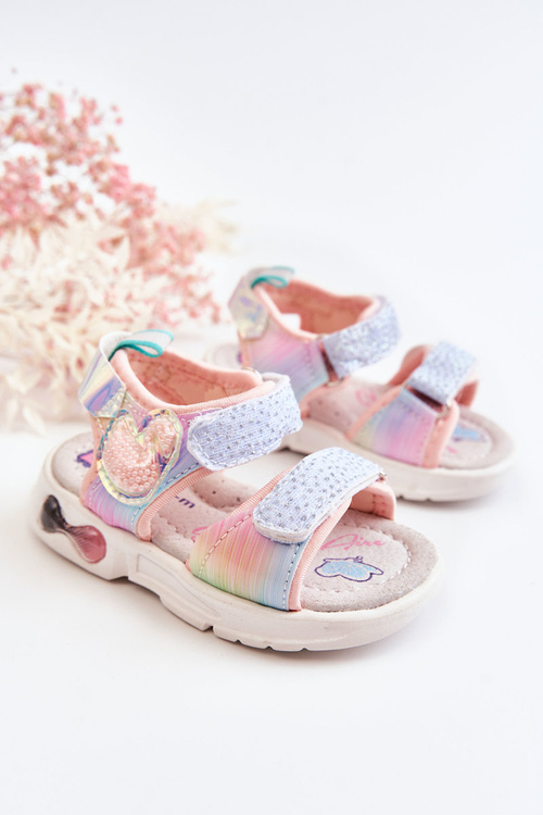 Дитячі класичні босоніжки на липучці різнокольорові Darrin