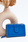 Синій глянсовий жіночий гаманець Risima