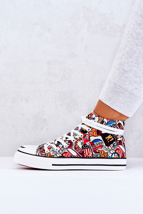 Багатобарвні високі кросівки Nollie