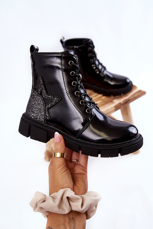 Чоботи дитячі лаковані на блискавці білі юкко