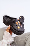 Жіночі поролонові тапочки Crocs з орнаментом Black Marlett