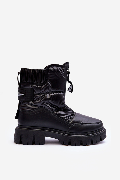 Жіночі високі зимові черевики з підкладкою чорного кольору Freoc