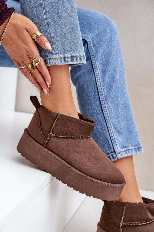 Низькі Снігоступи На Платформі Коричневі Кофеді