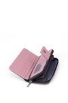 Великий жіночий гаманець на блискавці сіро-рожевий Huntress