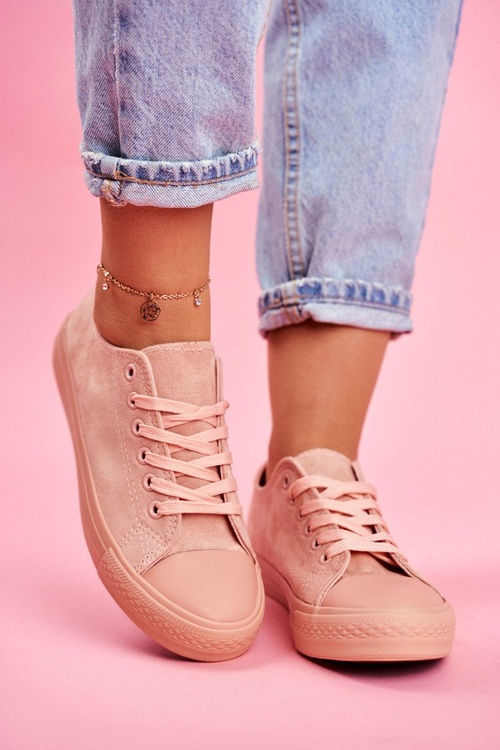 Жіночі замшеві кросівки рожеві El Paso