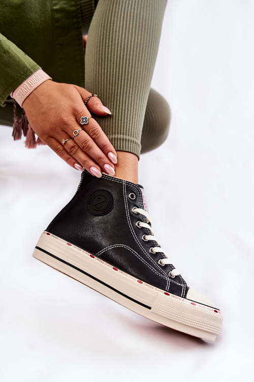 Жіночі високі утеплені кросівки Cross Jeans KK2R4042C Чорні