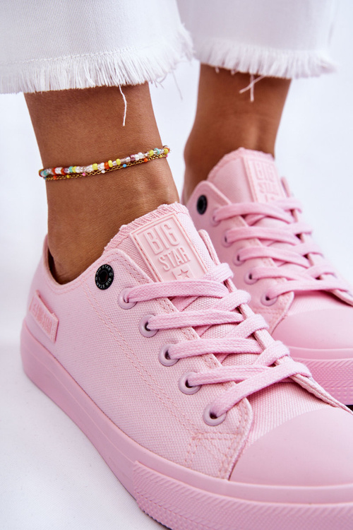 Жіночі класичні низькі кросівки Big Star LL274022 світло-рожеві