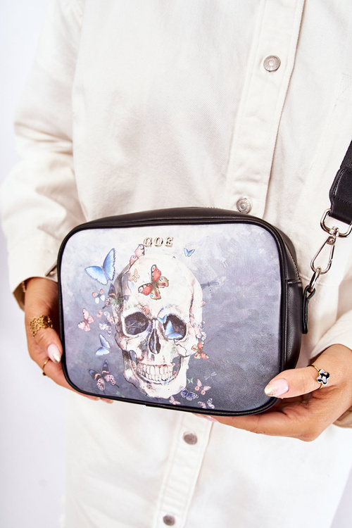 Шкіряна сумка GOE ZNJ011 чорна