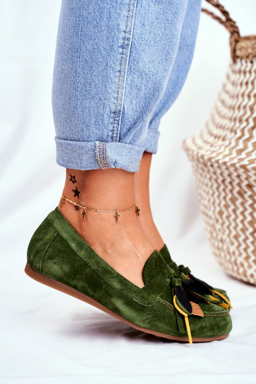 Жіночі лофери Maciejka Leather Green 04494-09/00-5