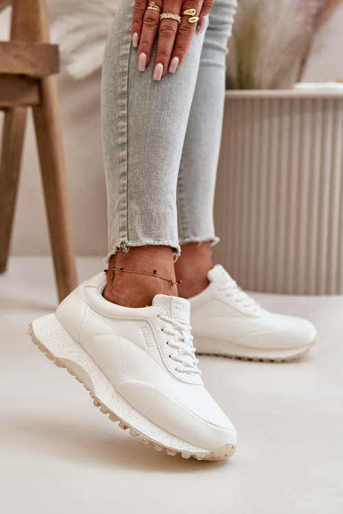 Жіночі кросівки Спортивне взуття з еко шкіри Big Star OO274023 Hi-Poly System Білий