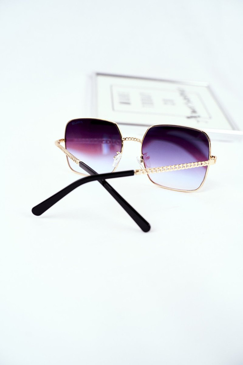 Жіночі сонцезахисні окуляри Prius PRE-14 Gold Blue Mirror Gradient