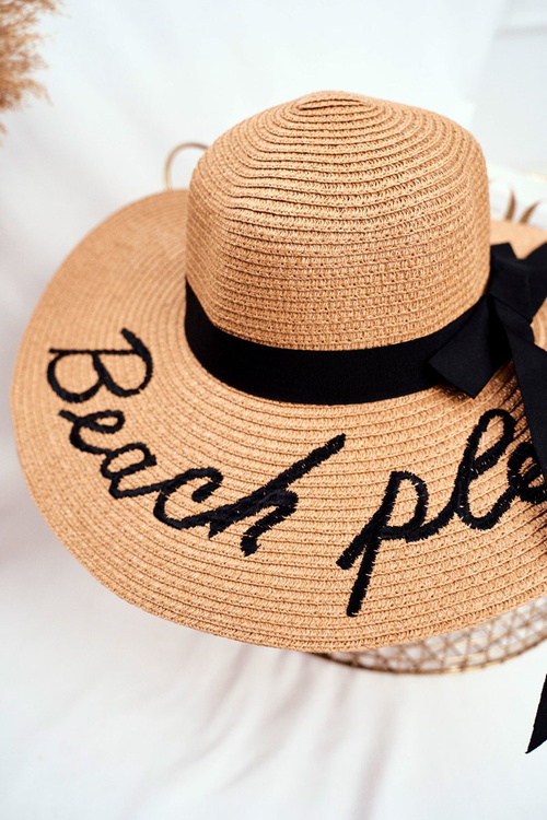 Жіночий капелюх 100% Paper Camel A з великими полями Beach Будь ласка