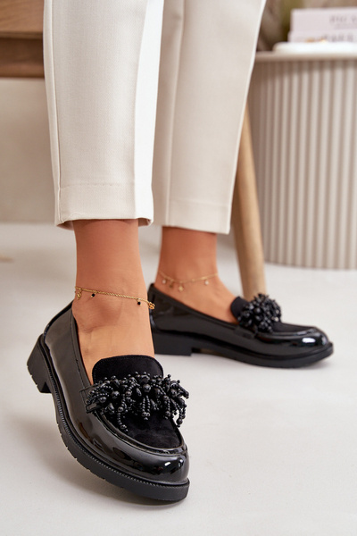 Жіночі лаковані мокасини S.Barski HY42-369 Чорні