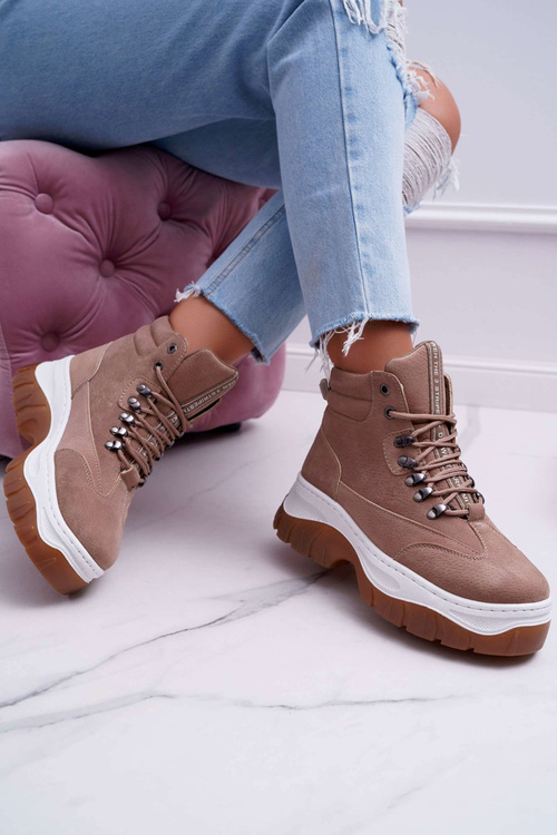 Жіноче трекінгове взуття Trappers Beige Greem