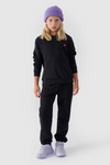 Толстовка без застібки для дівчат гладка чорна 4F 4FJWMM00TSWSF1316-20S
