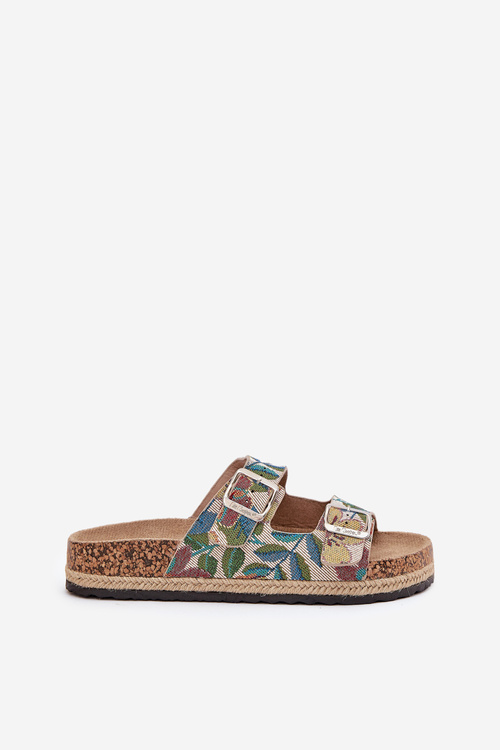 Візерункові Жіночі Сандалі На Корковій Платформі З Пряжками Lee Cooper LCW-25-35-3480L Багатоколірні