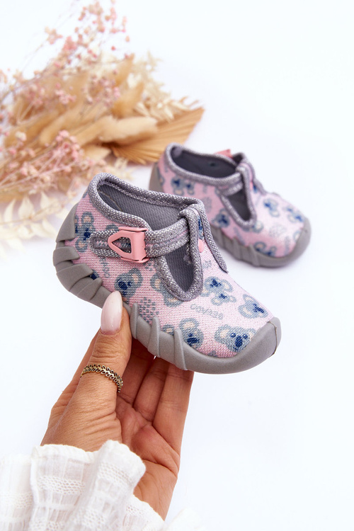 Блискуче взуття Papcie Befado 110P474 сіро-рожевий