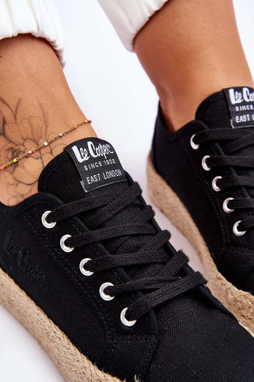 Модні плетені кросівки Lee Cooper LCW-23-31-1797L Чорні