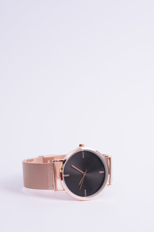 Жіночий годинник Michael John Lyssa Gold Bracelet / Black Dial