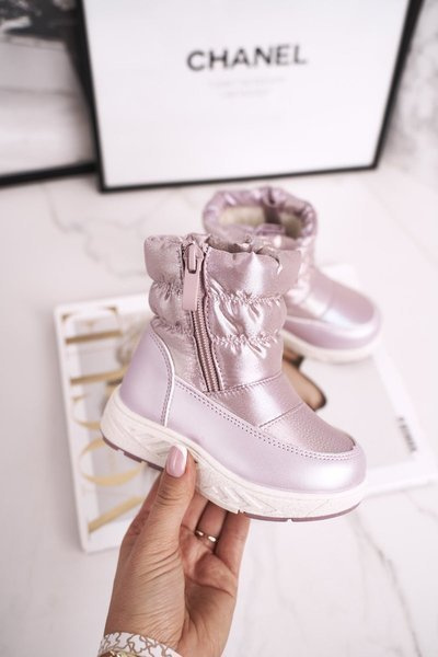 Жіночі зимові черевики теплі з натуральної вовни рожеві Cruella