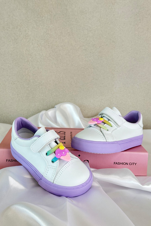 Дитячі кросівки Кросівки на липучці біло-фіолетовий Pennyn