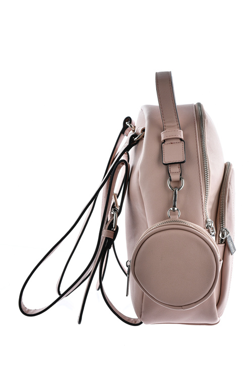 Жіночий шкіряний рюкзак 2в1 Big Star LL574098 Рожевий