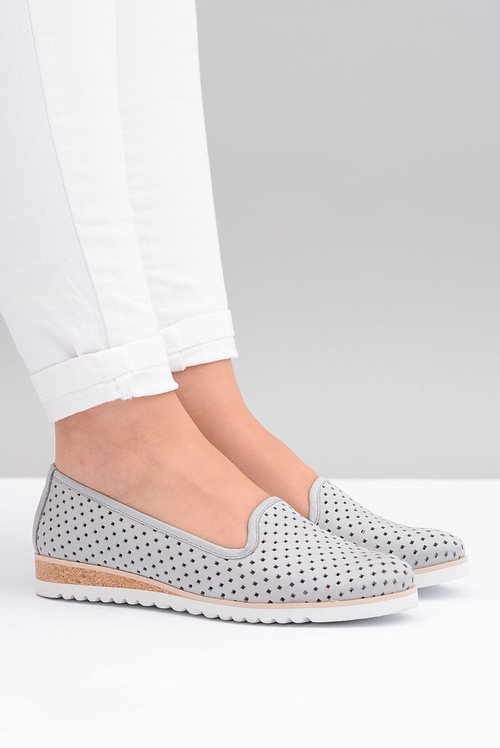 Шкіряна сіра польська балерина Lords Gabi