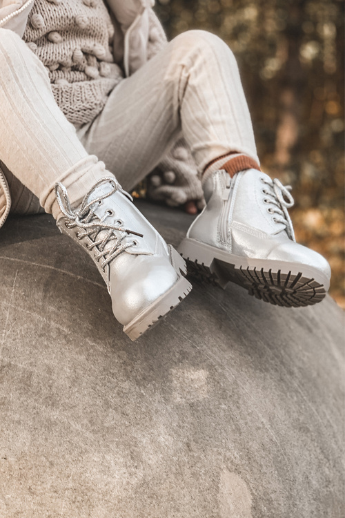 Дитячі утеплені сріблясті черевики Dexter