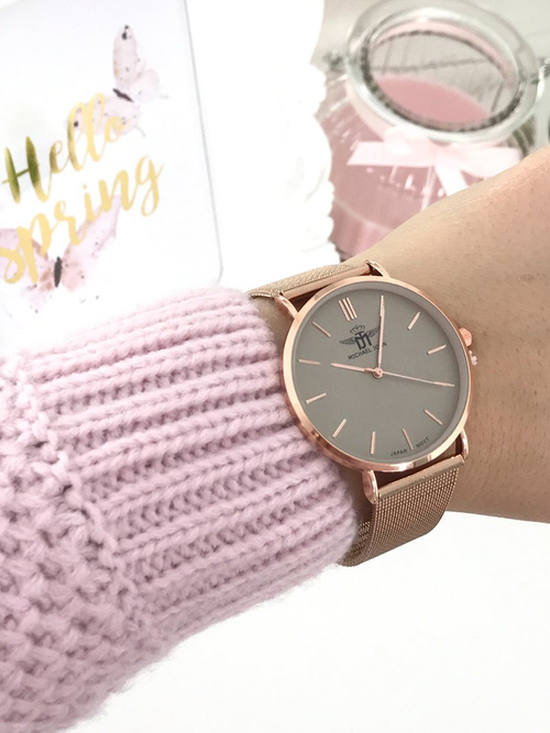 Жіночий годинник Michael John Florence Gold Dial 40 мм