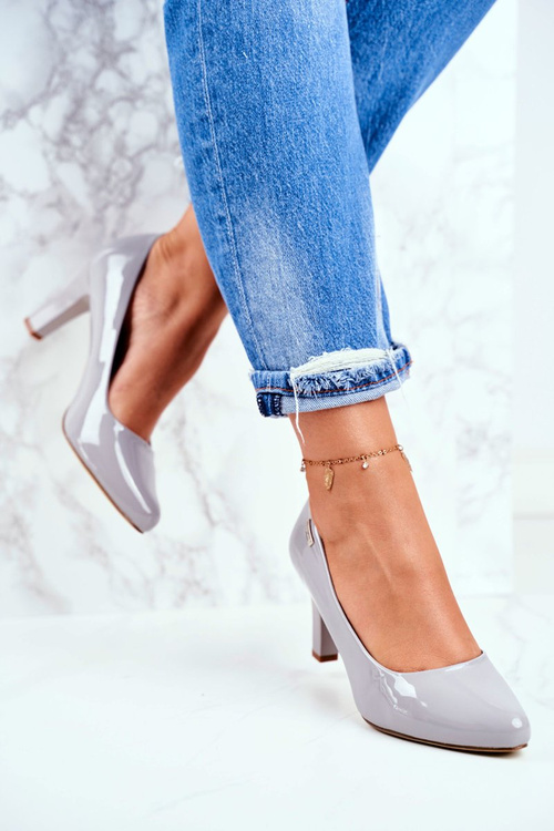 Жіночі човники Sergio Leone Grey Lacquered Orsola