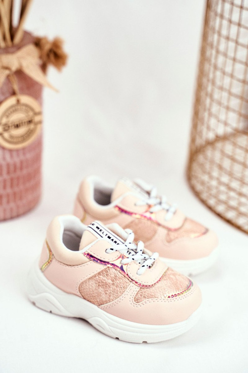 Дитяче спортивне взуття зі змійковим візерунком Pink Matylda