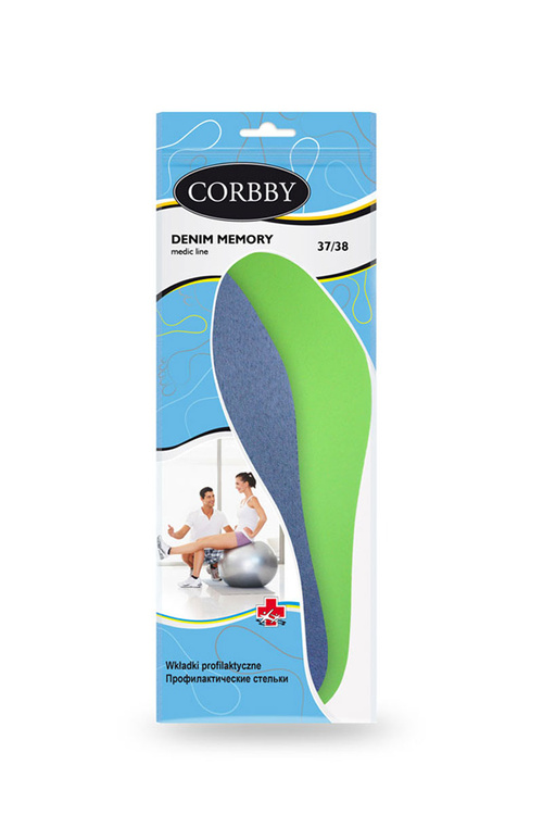 Устілки Corbby DENIM MEMORY з пам'яттю форми стопи