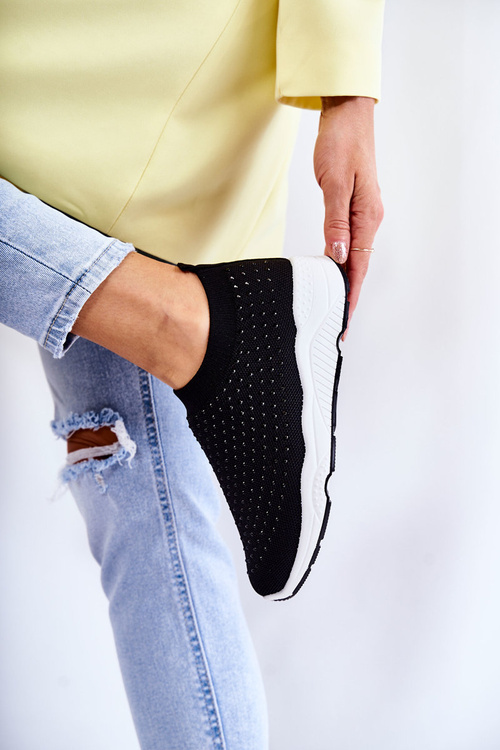 Жіноче спортивне взуття з цирконами Чорний Calsey