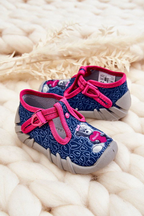 Взуття Тапочки Befado Bear 110P469 Navy-Pink