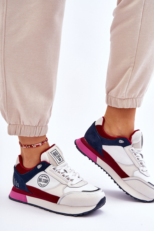 Шкіряні кросівки Memory Foam System Big Star LL274369 White-Red