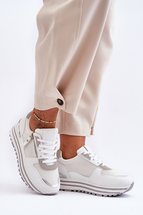 Жіноче спортивне взуття з декоративною пряжкою Білий Cairo