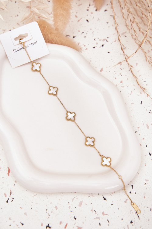 Браслет З Підвісами Нержавіюча Сталь Золото-Жемчуг