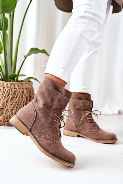 Чоботи з подвійним верхом Світло-коричневі Violetta