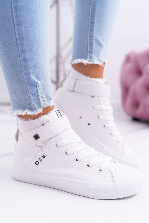 Шкіряні утеплені кросівки BIG STAR V274541FW білі