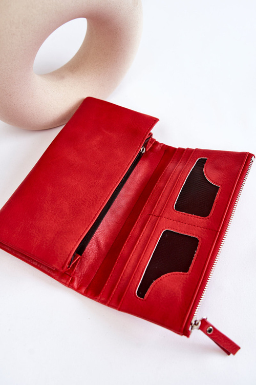 Жіночий великий гаманець на магніті Red Connes