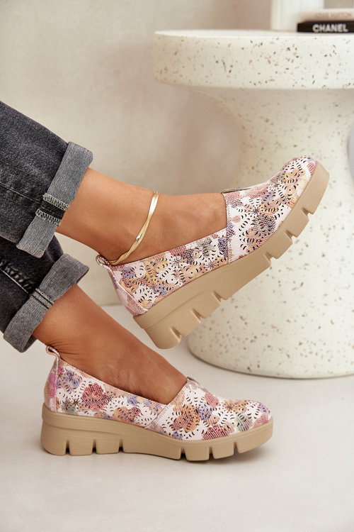 Жіноче Взуття З Ажурним Візерунком На Підборах Багатоколірне Лісвія