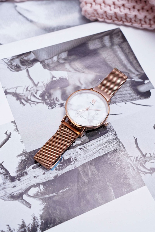 Жіночий годинник GG Luxe Pink Gold White Dial Bemas