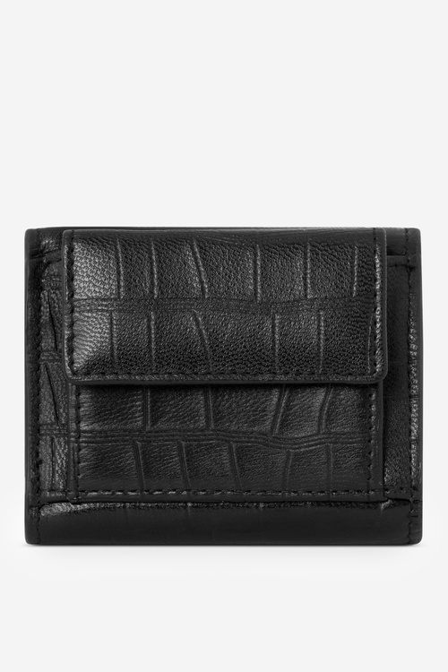 Жіночий маленький гаманець з натуральної шкіри з тваринним принтом Nobo NPUR-LR111-C020 чорний