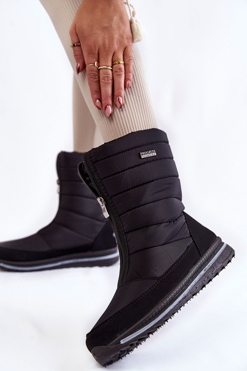 Жіночі легкі утеплені снігові черевики Progress PROGJ-22-129 Black