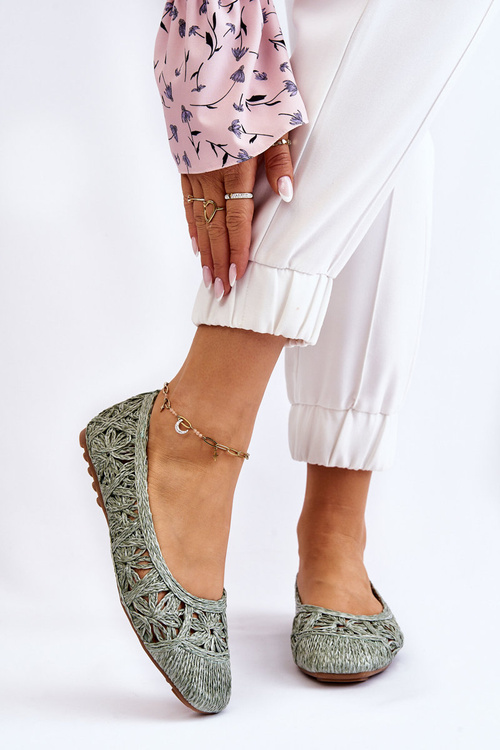 Ажурні модні балетки Green Thiago